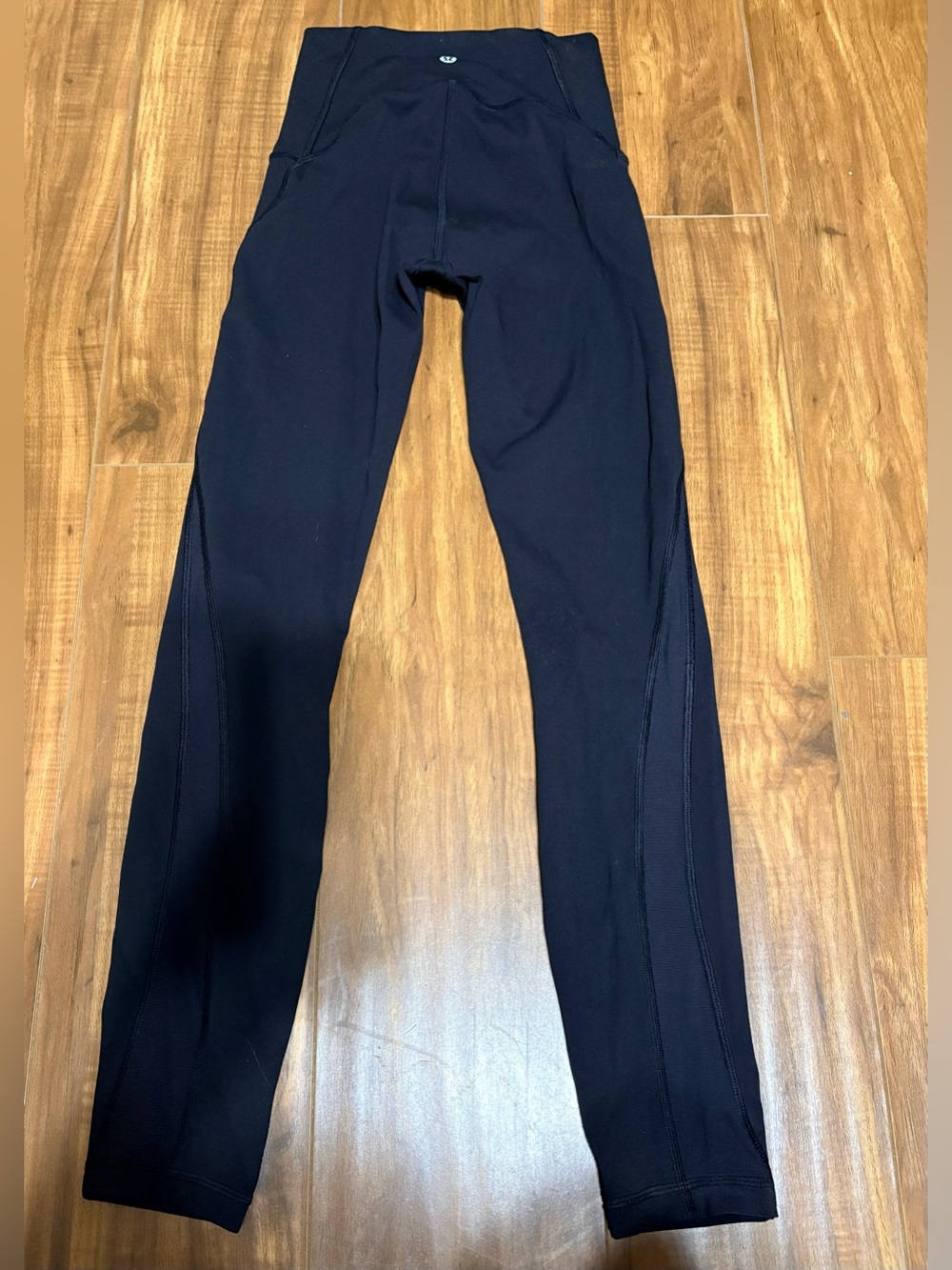 Lululemon Black Leggings with Mesh cutouts - Picture 2 of 4